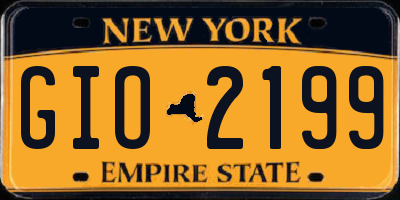 NY license plate GIO2199