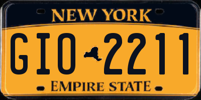 NY license plate GIO2211