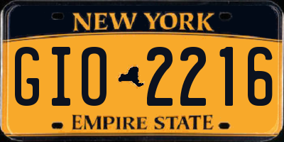NY license plate GIO2216