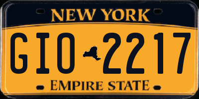 NY license plate GIO2217