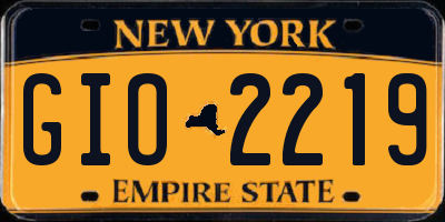NY license plate GIO2219