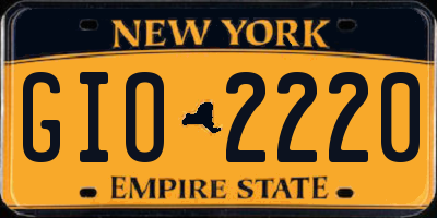 NY license plate GIO2220