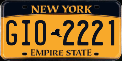 NY license plate GIO2221