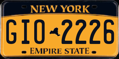 NY license plate GIO2226