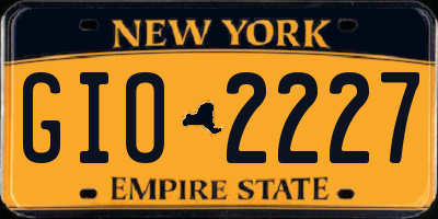 NY license plate GIO2227