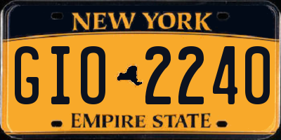 NY license plate GIO2240