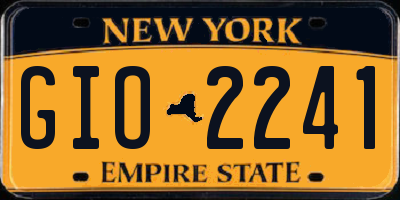 NY license plate GIO2241