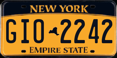 NY license plate GIO2242