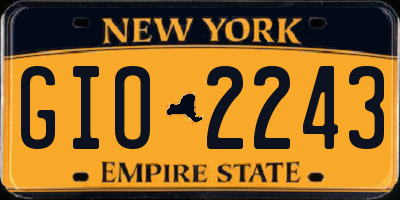 NY license plate GIO2243