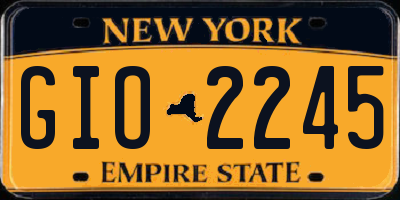 NY license plate GIO2245