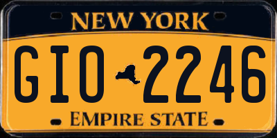 NY license plate GIO2246