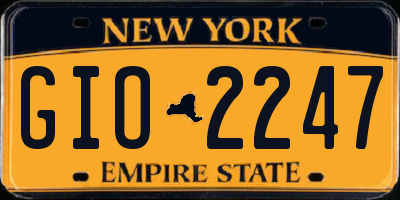 NY license plate GIO2247