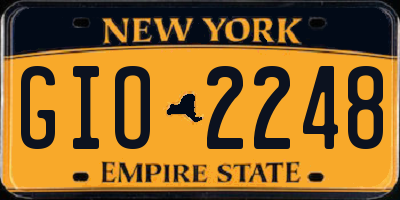 NY license plate GIO2248