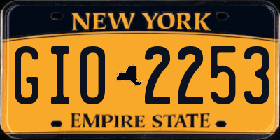 NY license plate GIO2253