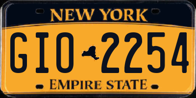 NY license plate GIO2254