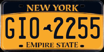 NY license plate GIO2255