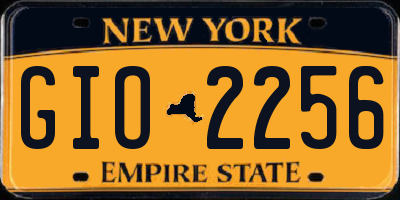 NY license plate GIO2256