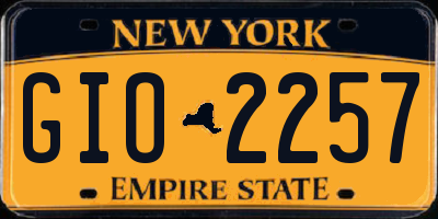 NY license plate GIO2257