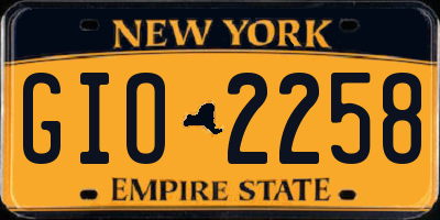 NY license plate GIO2258