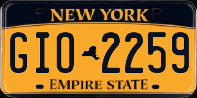 NY license plate GIO2259