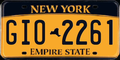 NY license plate GIO2261