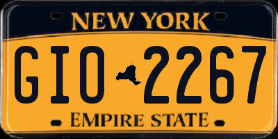 NY license plate GIO2267