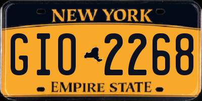 NY license plate GIO2268