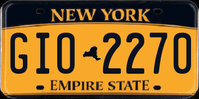 NY license plate GIO2270