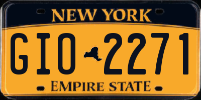 NY license plate GIO2271