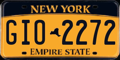 NY license plate GIO2272