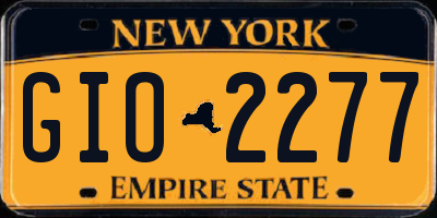 NY license plate GIO2277