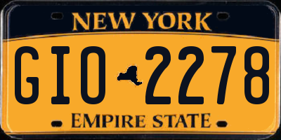 NY license plate GIO2278