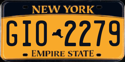 NY license plate GIO2279
