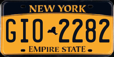 NY license plate GIO2282