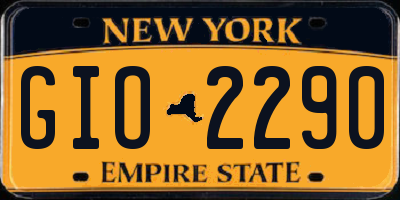 NY license plate GIO2290