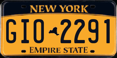 NY license plate GIO2291