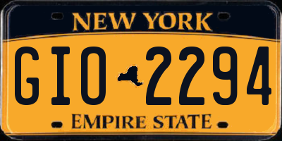 NY license plate GIO2294