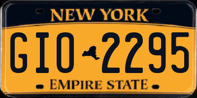 NY license plate GIO2295