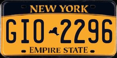 NY license plate GIO2296