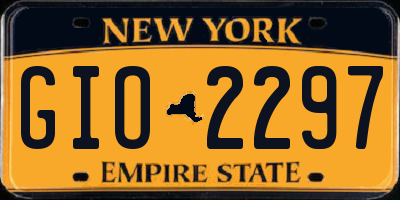 NY license plate GIO2297