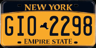 NY license plate GIO2298
