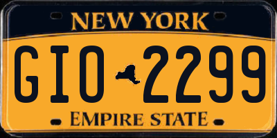 NY license plate GIO2299