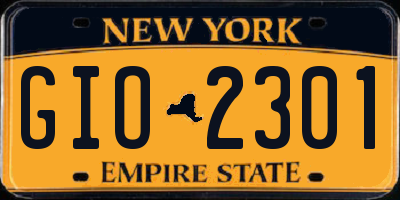 NY license plate GIO2301