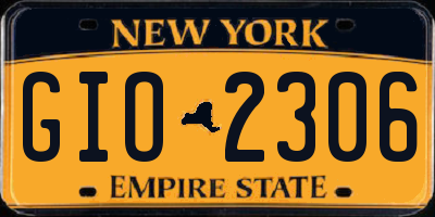 NY license plate GIO2306