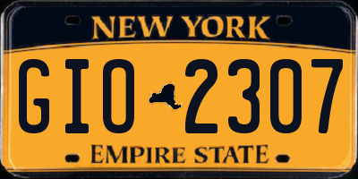 NY license plate GIO2307