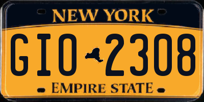 NY license plate GIO2308