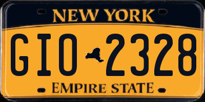 NY license plate GIO2328