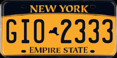 NY license plate GIO2333