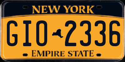 NY license plate GIO2336