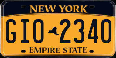 NY license plate GIO2340